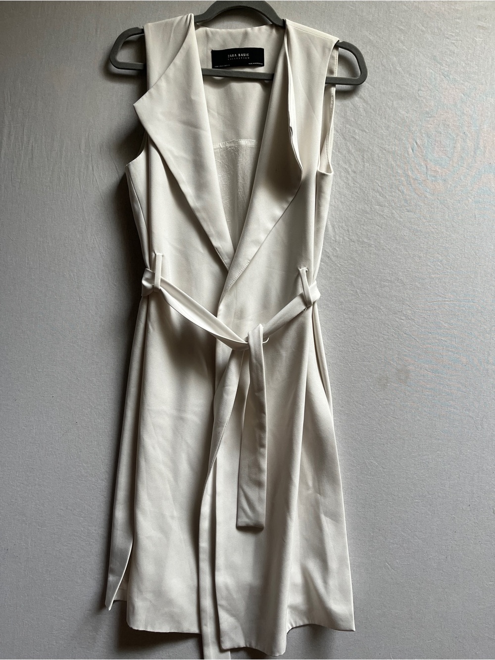 Zara Sleeveless Wrap Blazer Mini Dress Belted Vest S
